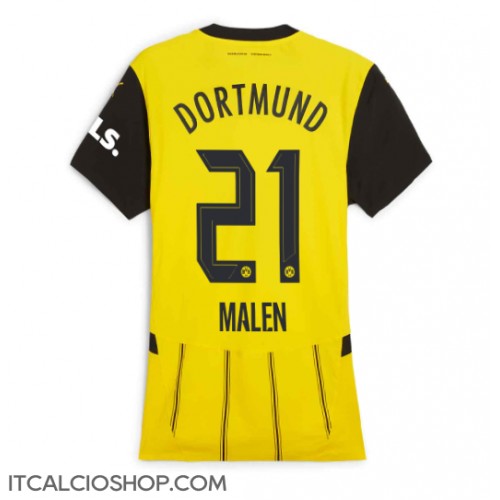 Borussia Dortmund Donyell Malen #21 Prima Maglia Femmina 2024-25 Manica Corta